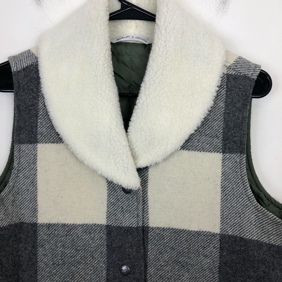 Woolrich Women's Giant Buffalo Wool Vest Sz L - Picture 5 of 14